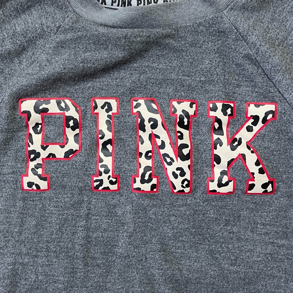Victoria's Secret PINK | Grey Leopard Sweatshirt - Picture 5 of 11
